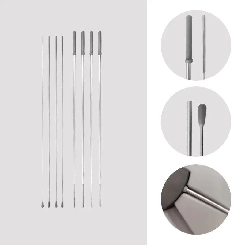 Detail shot of WZRODS' carbon composite fiber banner poles - six lightweight rods with rubber-tipped ends shown alongside magnified views of anti-slip connectors and weather-resistant joints, essential components for quick-assembly flag system in backpack advertising solutions.