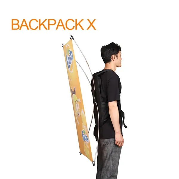 Backpack Banner – X Shape | Human Billboard for Mobile Ads