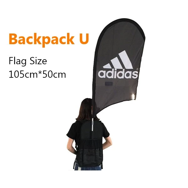 U shape for Waking budeget backpack flags
