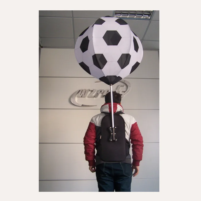 Soccer Ball Style Mobile Banner Backpack by WZRODS Wearable Backpack Ball at Event – Lightweight Promotional Tool