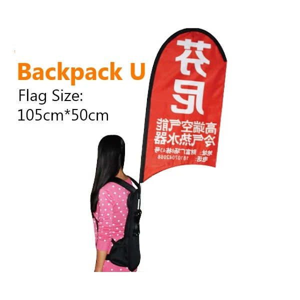 U shape for Waking deluxe backpack flags