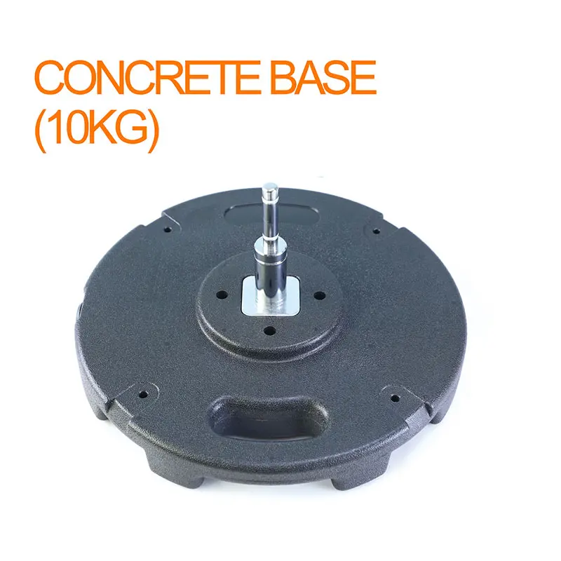 WT-21 circular concrete flag base 10kg with central spigot mount - WZRODS patented design