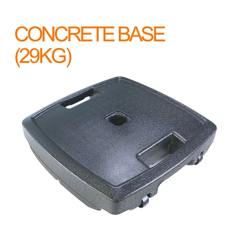 DY451B square concrete base 29kg with reinforced corners and mobility grooves