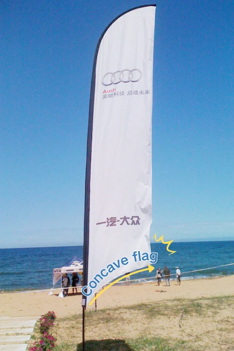 Concave Flag Shape Concave feather flag shape example