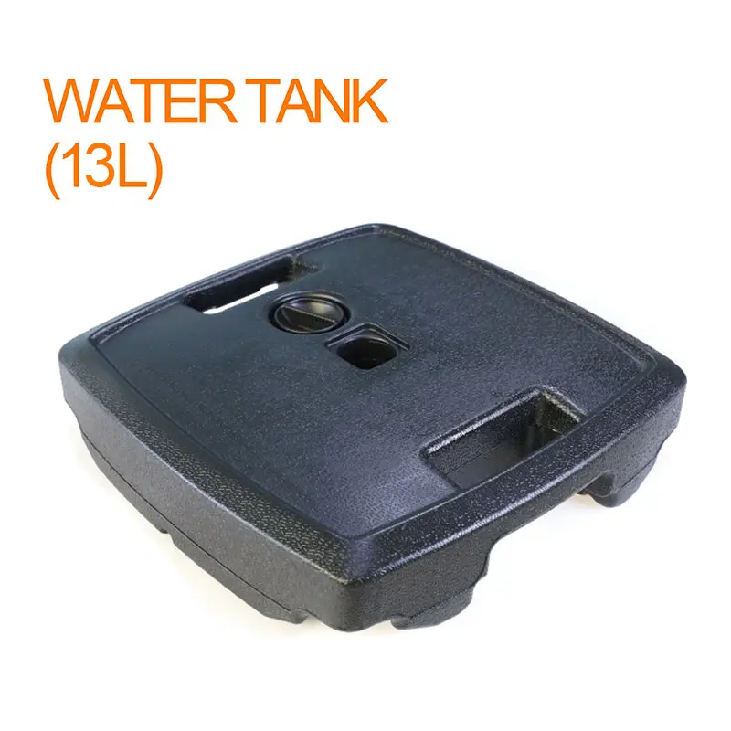 WZRODS DW451B 13L UV-stabilized HDPE water tank | Stackable exhibition base with reinforced filler port | Black textured surface for professional event branding