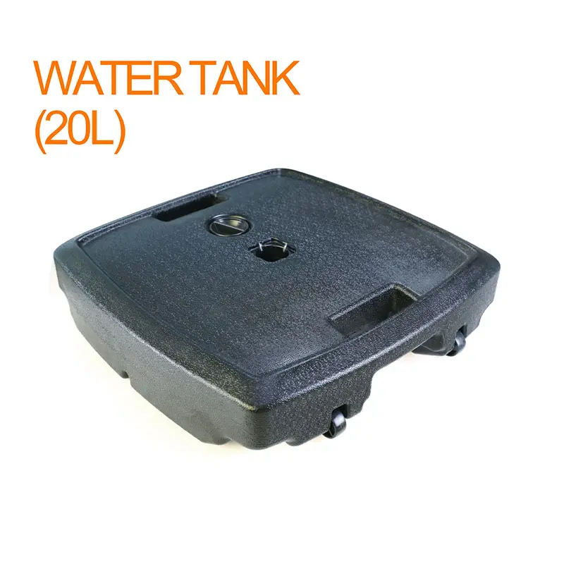 WZRODS DW581B 20L modular water base with accessory mounting slots | Reinforced drainage channels and IP54 dustproof cap | Stackable design for vertical event equipment storage