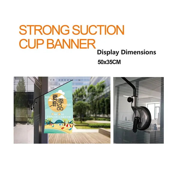 Strong Suction Cup Banner for Glass & Car Windo