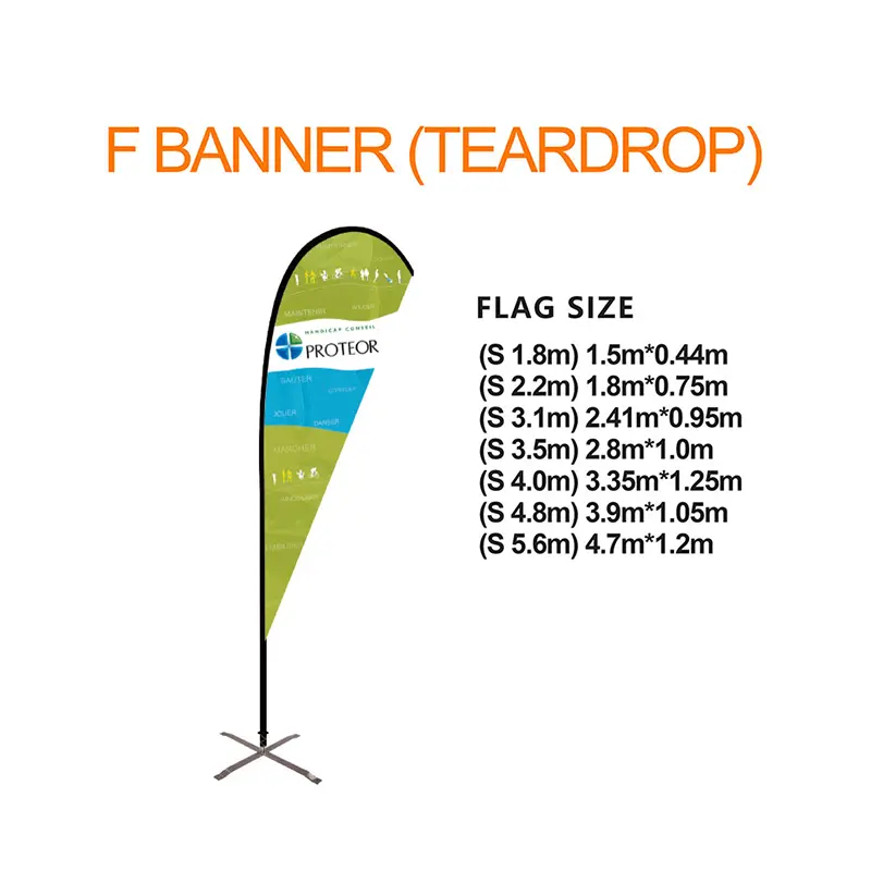 F banner-teardrop flags