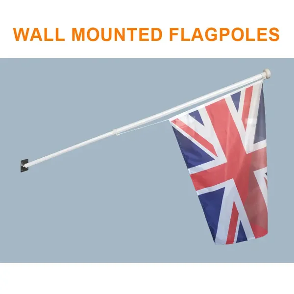 Wall Mounted Flagpoles with Anti-Furling Design