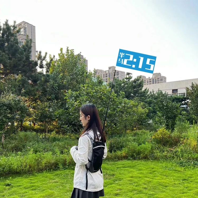 背包旗背负与碳纤维旗杆使用展示